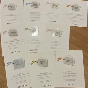 Sephora Peel-off sample cards 10X